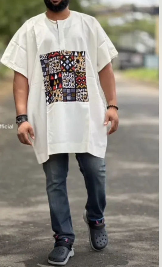 Men's Casual Luxury African Print Short Sleeve Dashiki