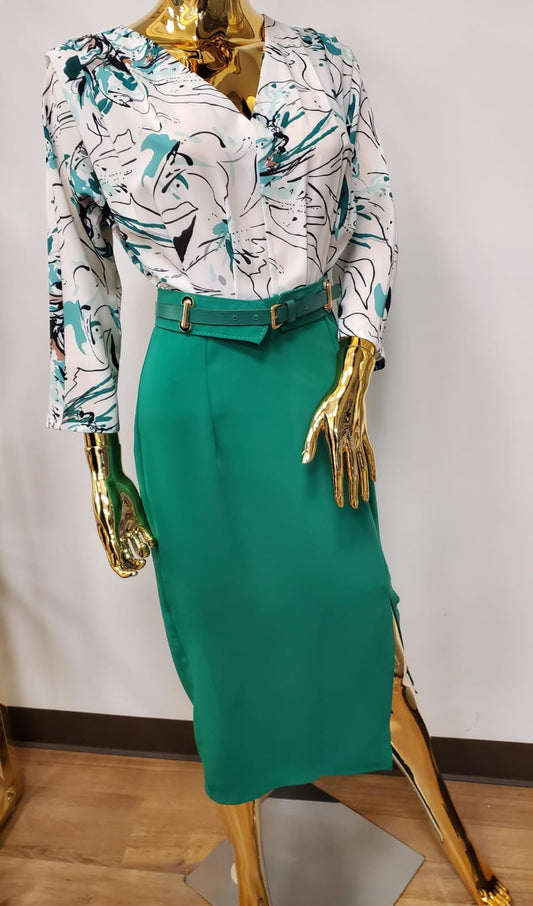 Turkey fitted dress, green