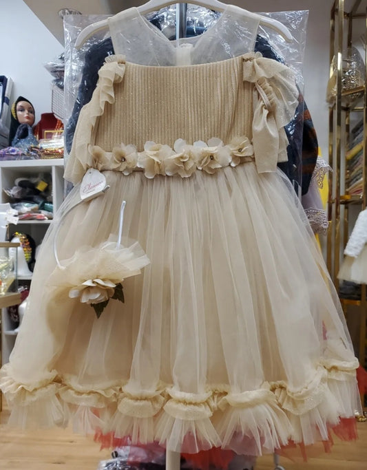 Kids Girls Elegant Pageant Princess Flower Dress Ball Gowns